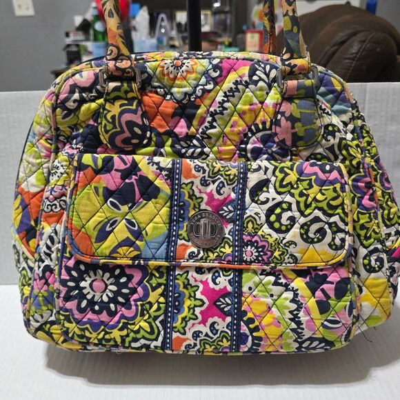 Vera Bradley Handbags - Vera Bradley Women's Multi-Color Quilted Satchel Handbag Top Handle Bag